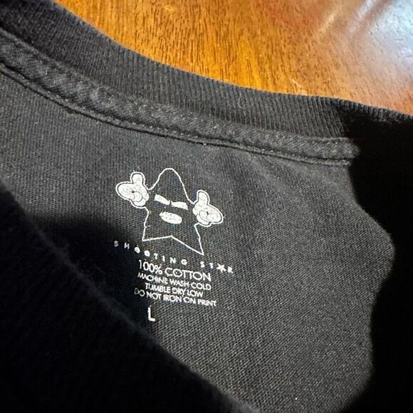 Bully Shooting Star Black Red Graphic Print Mens Streetwear Y2K Shirt Size Large - Picture 3 of 7